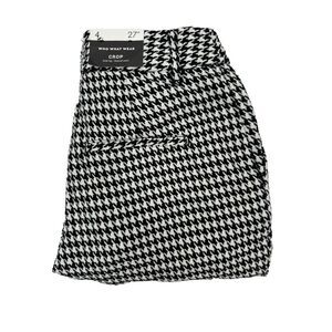 Who What Wear High-Rise Wide Leg Crop Houndstooth‎ Trousers Pants Women's Size 4